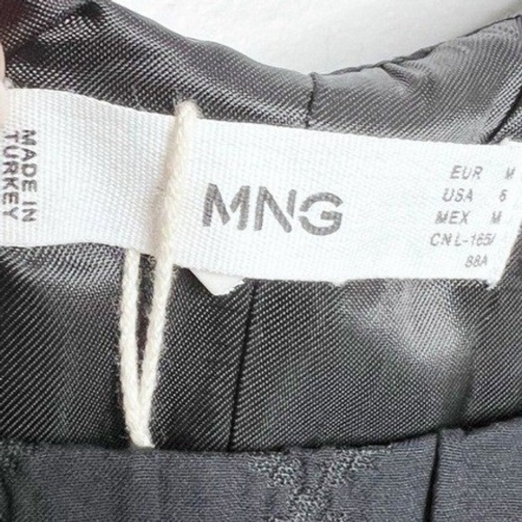 Mango MNG NWT Black Quilted Pinafore Mini Dress Pockets 439Sally Womens Size M - Picture 6 of 8